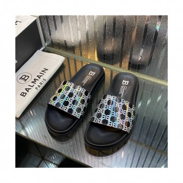 Balmain 2021 Men's Leather Slipper,BALMS0040 - 발망 2021 남성용 레더 슬리퍼,Size(240