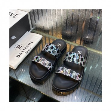 Balmain 2021 Men's Leather Slipper,BALMS0037 - 발망 2021 남성용 레더 슬리퍼,Size(240