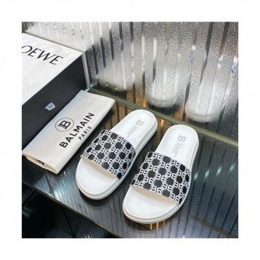 Balmain 2021 Men's Leather Slipper,BALMS0036 - 발망 2021 남성용 레더 슬리퍼,Size(240