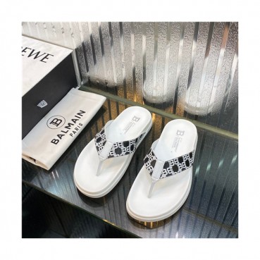 Balmain 2021 Men's Leather Slipper,BALMS0035 - 발망 2021 남성용 레더 슬리퍼,Size(240