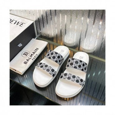 Balmain 2021 Men's Leather Slipper,BALMS0033 - 발망 2021 남성용 레더 슬리퍼,Size(240