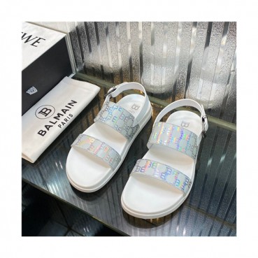 Balmain 2021 Men's Leather Slipper,BALMS0030 - 발망 2021 남성용 레더 슬리퍼,Size(240
