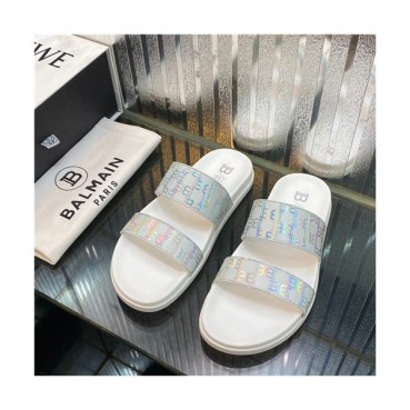 Balmain 2021 Men's Leather Slipper,BALMS0029 - 발망 2021 남성용 레더 슬리퍼,Size(240