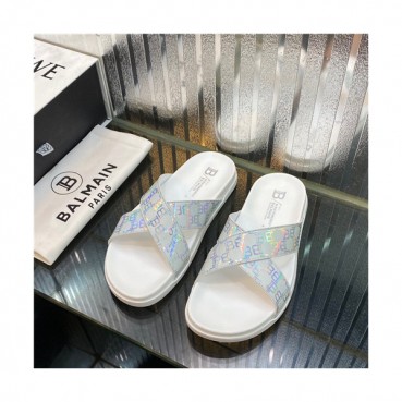 Balmain 2021 Men's Leather Slipper,BALMS0028 - 발망 2021 남성용 레더 슬리퍼,Size(240