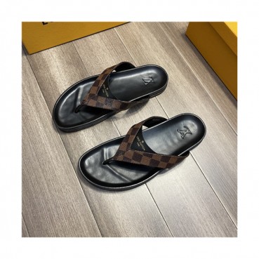 Louis Vuitton 2021 Men's Leather Slipper,LOUS2187 - 루이비통 2021 남성용 레더 슬리퍼,Size(240