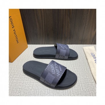 Louis Vuitton 2021 Men's Leather Slipper,LOUS2177 - 루이비통 2021 남성용 레더 슬리퍼,Size(240