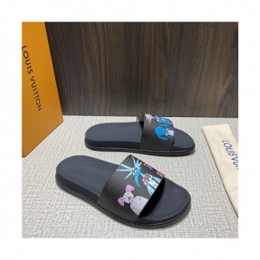Louis Vuitton 2021 Men's Leather Slipper,LOUS2175 - 루이비통 2021 남성용 레더 슬리퍼,Size(240