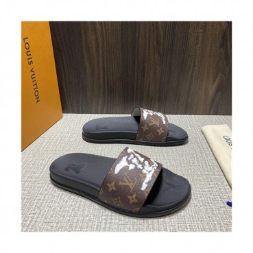 Louis Vuitton 2021 Men's Leather Slipper,LOUS2174 - 루이비통 2021 남성용 레더 슬리퍼,Size(240