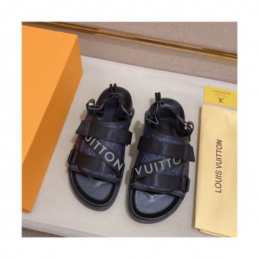 Louis Vuitton 2021 Men's Leather Sandal,LOUS2163 - 루이비통 2021 남성용 레더 샌들,Size(240