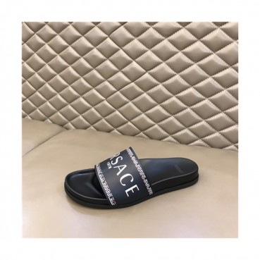 Versace 2021 Men's Leather Slipper,VERS0592 - 베르사체 2021 남성용 레더 슬리퍼,Size(240
