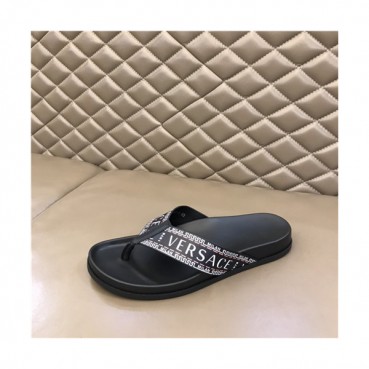 Versace 2021 Men's Leather Slipper,VERS0590 - 베르사체 2021 남성용 레더 슬리퍼,Size(240
