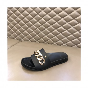 Versace 2021 Men's Leather Slipper,VERS0587 - 베르사체 2021 남성용 레더 슬리퍼,Size(240