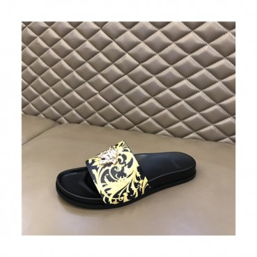 Versace 2021 Men's Leather Slipper,VERS0583 - 베르사체 2021 남성용 레더 슬리퍼,Size(240