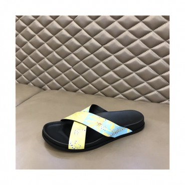 Versace 2021 Men's Leather Slipper,VERS0582 - 베르사체 2021 남성용 레더 슬리퍼,Size(240