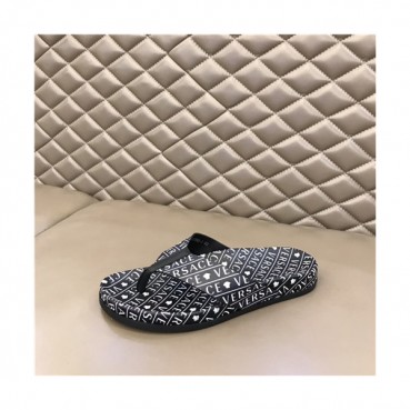 Versace 2021 Men's Leather Slipper,VERS0577 - 베르사체 2021 남성용 레더 슬리퍼,Size(240