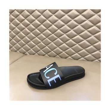 Versace 2021 Men's Leather Slipper,VERS0576 - 베르사체 2021 남성용 레더 슬리퍼,Size(240