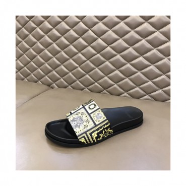 Versace 2021 Men's Leather Slipper,VERS0575 - 베르사체 2021 남성용 레더 슬리퍼,Size(240
