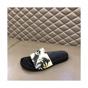 Versace 2021 Men's Leather Slipper,VERS0574 - 베르사체 2021 남성용 레더 슬리퍼,Size(240
