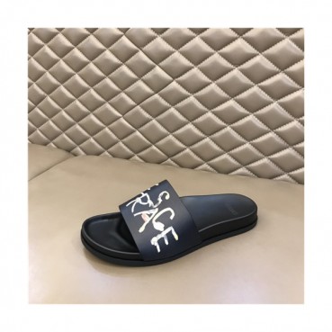 Versace 2021 Men's Leather Slipper,VERS0573 - 베르사체 2021 남성용 레더 슬리퍼,Size(240