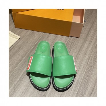 Louis Vuitton 2021 Women's Leather Slipper,LOUS2134 - 루이비통 2021 여성용 레더 슬리퍼,Size(225