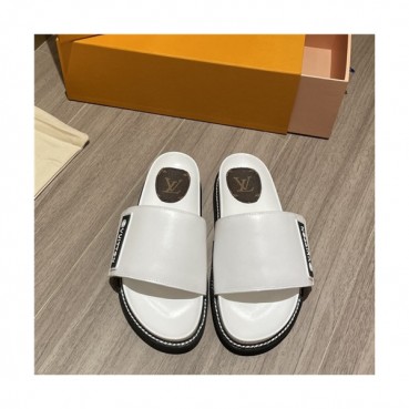 Louis Vuitton 2021 Women's Leather Slipper,LOUS2131 - 루이비통 2021 여성용 레더 슬리퍼,Size(225