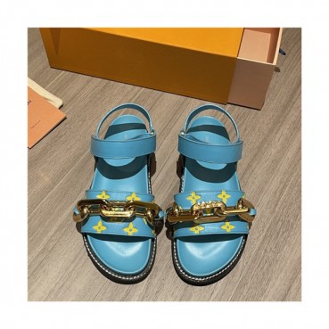 Louis Vuitton 2021 Women's Leather Sandal,LOUS2129 - 루이비통 2021 여성용 레더 샌들,Size(225