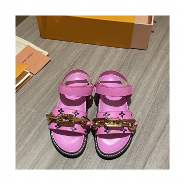 Louis Vuitton 2021 Women's Leather Sandal,LOUS2127 - 루이비통 2021 여성용 레더 샌들,Size(225