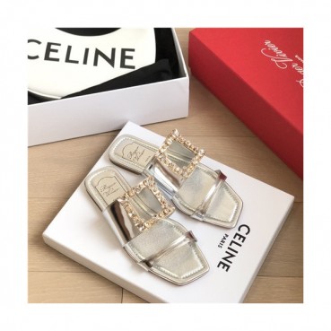 Roger Vivier 2021 Women's Leather Slipper,RVS0182 - 로저비비에 2021 여성용 레더 슬리퍼,Size(225
