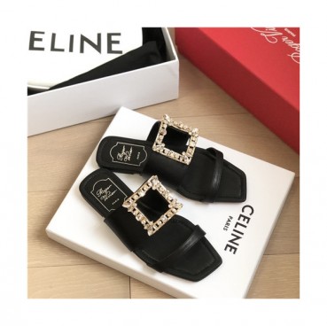 Roger Vivier 2021 Women's Leather Slipper,RVS0181 - 로저비비에 2021 여성용 레더 슬리퍼,Size(225