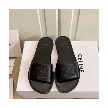 Celine 2021 Women's Leather Slipper,CELS0017 - 셀린느 2021 여성용 레더 슬리퍼,Size(225