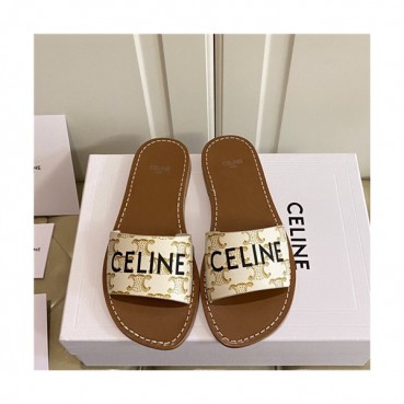 Celine 2021 Women's Leather Slipper,CELS0016 - 셀린느 2021 여성용 레더 슬리퍼,Size(225