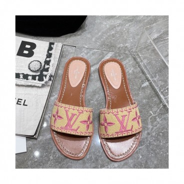 Louis Vuitton 2021 Women's Embroidery Slipper,LOUS2079 - 루이비통 2021 여성용 임브로이더리 슬리퍼,Size(225