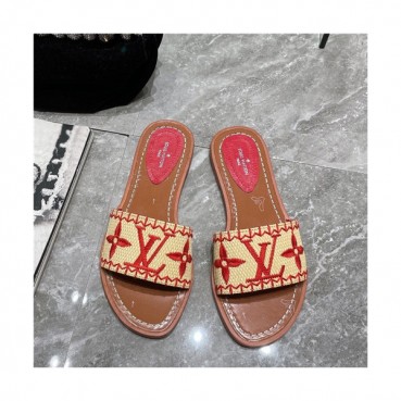 Louis Vuitton 2021 Women's Embroidery Slipper,LOUS2078 - 루이비통 2021 여성용 임브로이더리 슬리퍼,Size(225