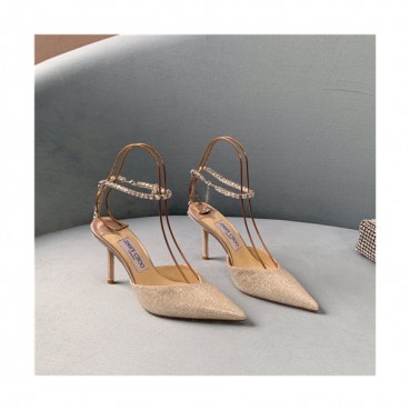 Jimmy Choo 2021 Women's Leather High Heel Sandal,JIMS0099 - 지미츄 2021 여성용 레더 하이힐 샌들,Size(225