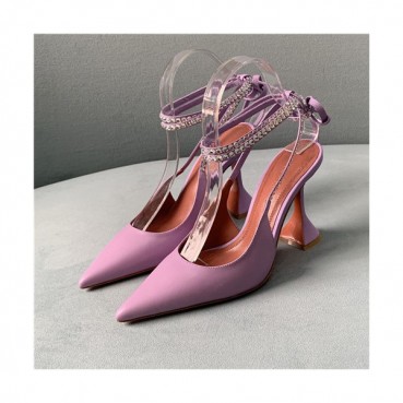 Amina Muaddi 2021 Women's Leather High Heel Sandal,AMS0008 - 아미나 무아디 2021 여성용 레더 하이힐 샌들,Size(225