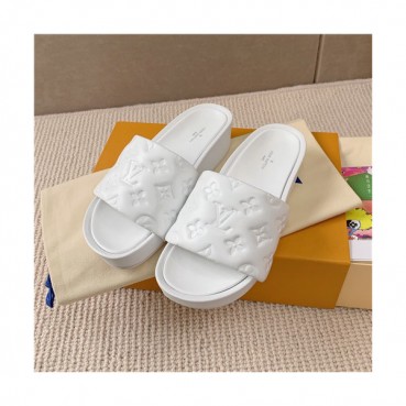 Louis Vuitton 2021 Women's Leather Slipper,LOUS2077 - 루이비통 2021 여성용 레더 슬리퍼,Size(225