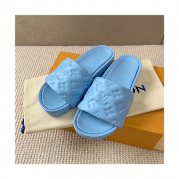 Louis Vuitton 2021 Women's Leather Slipper,LOUS2074 - 루이비통 2021 여성용 레더 슬리퍼,Size(225