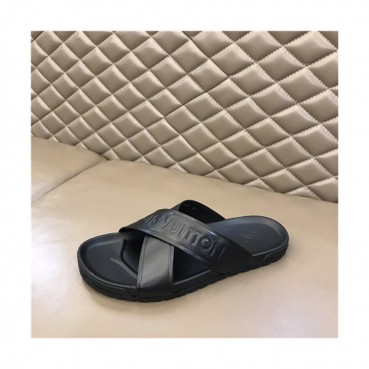 Louis Vuitton 2021 Men's Leather Slipper,LOUS2062 - 루이비통 2021 남성용 레더 슬리퍼,Size(240
