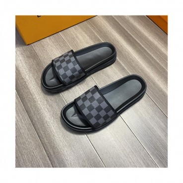 Louis Vuitton 2021 Men's Leather Slipper,LOUS2061 - 루이비통 2021 남성용 레더 슬리퍼,Size(240