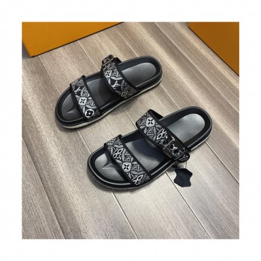Louis Vuitton 2021 Men's Leather Slipper,LOUS2059 - 루이비통 2021 남성용 레더 슬리퍼,Size(240