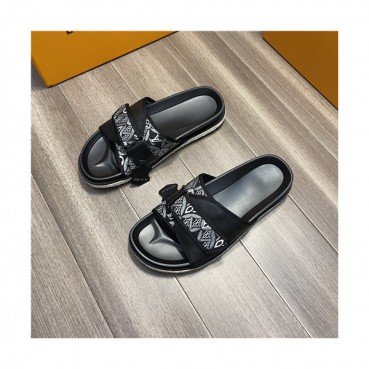 Louis Vuitton 2021 Men's Leather Slipper,LOUS2058 - 루이비통 2021 남성용 레더 슬리퍼,Size(240