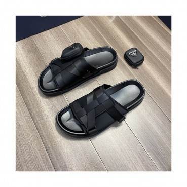 Prada 2021 Men's Canvas Slipper,PRAS0786 - 프라다 2021 남성용 캔버스 슬리퍼,Size(240