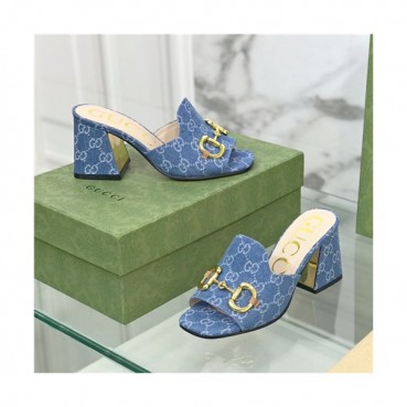 Gucci 2021 Women's Leather High Heel Slipper,GUCS1534 - 구찌 2021 여성용 레더 하이힐 슬리퍼,Size(225