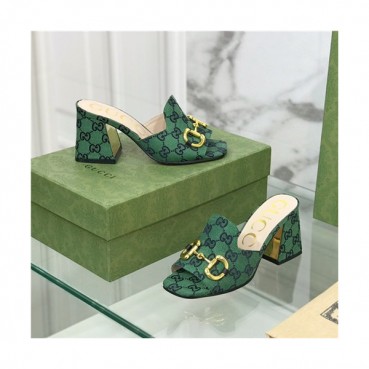 Gucci 2021 Women's Leather High Heel Slipper,GUCS1530 - 구찌 2021 여성용 레더 하이힐 슬리퍼,Size(225