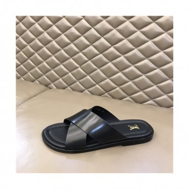 Louis Vuitton 2021 Men's Leather Slipper,LOUS2049 - 루이비통 2021 남성용 레더 슬리퍼,Size(240