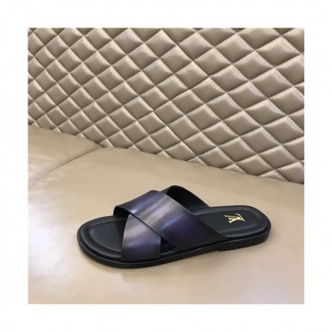 Louis Vuitton 2021 Men's Leather Slipper,LOUS2047 - 루이비통 2021 남성용 레더 슬리퍼,Size(240