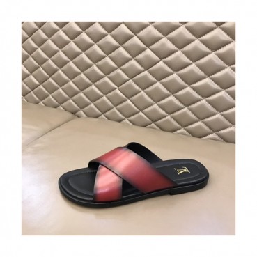 Louis Vuitton 2021 Men's Leather Slipper,LOUS2045 - 루이비통 2021 남성용 레더 슬리퍼,Size(240