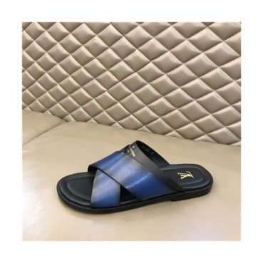 Louis Vuitton 2021 Men's Leather Slipper,LOUS2043 - 루이비통 2021 남성용 레더 슬리퍼,Size(240