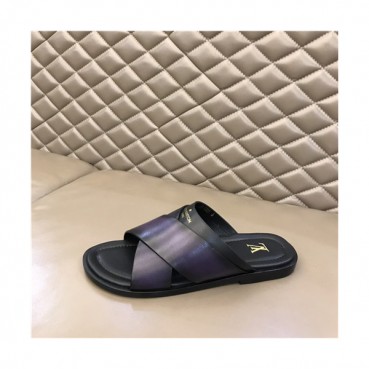 Louis Vuitton 2021 Men's Leather Slipper,LOUS2042 - 루이비통 2021 남성용 레더 슬리퍼,Size(240