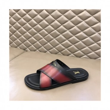 Louis Vuitton 2021 Men's Leather Slipper,LOUS2040 - 루이비통 2021 남성용 레더 슬리퍼,Size(240